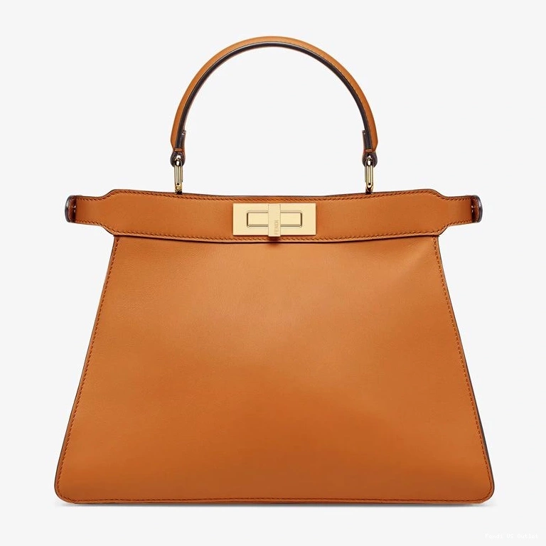 Affordable HOT Nappa Peekaboo Laether Medium In ISeeU Bag Fendi Brown 0816